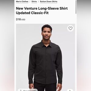 lululemon Men’s Venture Long-Sleeve Shirt